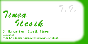 timea ilcsik business card